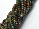 Indian Agate Beads, Fancy Jasper Beads, 4mm Round Beads-BeadXpert