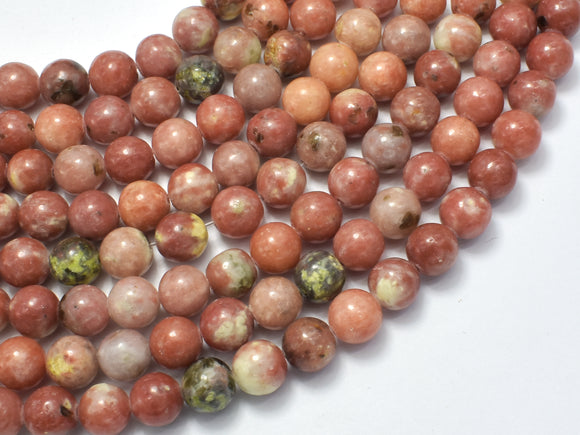 Spicy Jasper Beads, Plum Blossom Jasper, Round, 8mm-BeadXpert