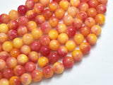 Jade - Yellow & Orange, 8mm Round-BeadXpert