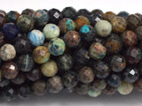 Natural Azurite, 4mm Micro Faceted Round-BeadXpert