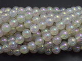 Mystic Coated White Agate, 8mm Round-BeadXpert