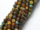 Natural Turquoise, 4mm Micro Faceted Round-BeadXpert