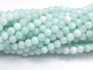 Jade - Light Blue, 4mm (4.5mm), Round-BeadXpert