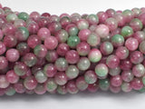 Jade - Pink & Green, 6mm (6.5mm) Round-BeadXpert
