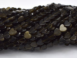 Golden Obsidian, 6mm Heart-BeadXpert