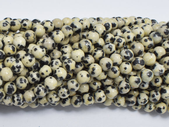 Dalmation Jasper Beads, Round, 4mm (4.8mm)-BeadXpert
