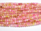 Jade - Pink & Yellow, 4mm (4.5mm) Round-BeadXpert