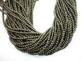 Pyrite Beads, 4mm Round Beads-BeadXpert