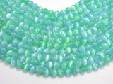 Selenite - Green & Blue, 8mm (8.5mm) Round-BeadXpert