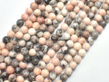 Pink Zebra Jasper, 6mm Round Beads-BeadXpert