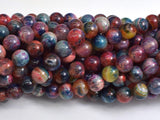 Agate - Multi Color, 8mm Round-BeadXpert