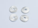 2pcs 925 Sterling Silver Beads, 9.7mm Wavy Coin Beads-BeadXpert