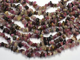 Watermelon Tourmaline, 4mm - 9mm Chips Beads, 33 Inch-BeadXpert