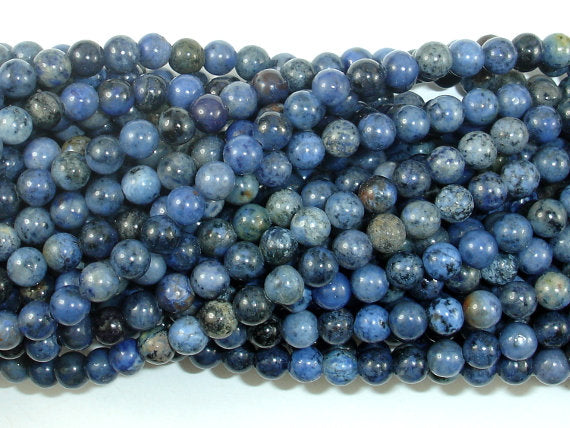 Dumortierite, 4mm Round Beads-BeadXpert