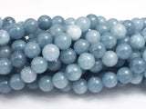 Sponge Quartz Beads-Aqua, 8mm Round Beads