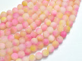 Matte Jade - Pink & Yellow, 6mm Round-BeadXpert