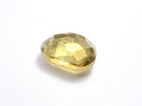 Crystal Glass 22x27mm Faceted Free Form Pendant, Yellow, 1piece-BeadXpert