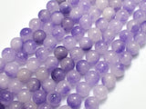 Jade - Purple & White, 8mm Round-BeadXpert