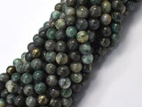 Pyrite in Green Jade, 6mm (6.3mm) Round-BeadXpert