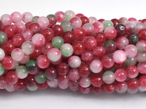 Jade - Red & Green, 4mm Round-BeadXpert