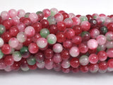 Jade - Red & Green, 4mm Round-BeadXpert