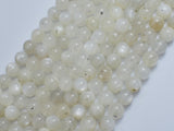Milky White Moonstone, 8mm Round-BeadXpert