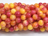 Jade - Yellow & Orange, 8mm Round-BeadXpert