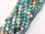 Jade - Blue & Orange, 6mm (6.5mm) Round-BeadXpert