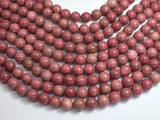 Rhodonite Beads, 10mm, Round Beads-BeadXpert