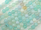 Banded Agate Beads, Light Blue, 6mm, 12.5 Inch, Approx 53 beads