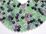 Fluorite Beads, Rainbow Fluorite, 10mm (9.8mm) Round-BeadXpert