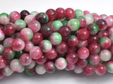 Jade - Red & Green, 8mm Round-BeadXpert