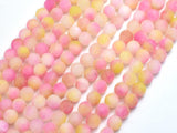 Matte Jade - Pink & Yellow, 6mm Round-BeadXpert
