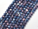 Rain Flower Stone, Blue & Purple, 6mm (6.7 mm) Round-BeadXpert