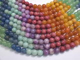 Mixed Stone, Rhodonite, Amazonite, Aventurine, Lepidolite, 8mm (8.6mm)-BeadXpert
