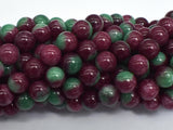 Jade - Red & Green, 8mm Round-BeadXpert