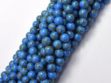 Howlite Turquoise - Blue with Gold Line, 8mm (8.3mm)-BeadXpert