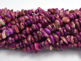 Impression Jasper-Purple, 5-10mm Pebble Chips Beads, 33 Inch-BeadXpert