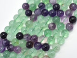 Fluorite Beads, Rainbow Fluorite, 10mm (9.8mm) Round-BeadXpert