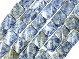 Blue Spot Jasper Beads, Twisted Rectangle-Beadxpert