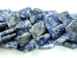 Blue Spot Jasper Beads, Twisted Rectangle-Beadxpert