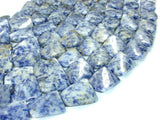 Blue Spot Jasper Beads, Twisted Rectangle-Beadxpert