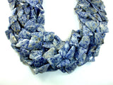 Blue Spot Jasper Beads, Twisted Rectangle-Beadxpert