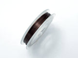 2Rolls Dark Brown Stretch Elastic Beading Cord, 0.5mm, 2 Rolls-20 Meters-Metal Findings & Charms-BeadXpert