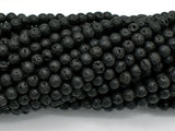 Black Lava Beads, Round, 4mm-Gems: Round & Faceted-BeadXpert