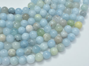 Genuine Aquamarine Beads, 8mm Round Beads-Gems: Round & Faceted-BeadXpert