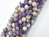 Chevron Amethyst Beads, 8mm, Faceted-BeadXpert