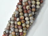 Mexican Crazy Lace Agate Beads, 6mm Round Beads-Gems: Round & Faceted-BeadXpert