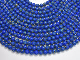 Shell Turquoise Howlite-Dark Blue, 6mm (6.5mm)-BeadXpert