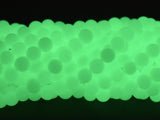 Glow in The Dark Beads-Green, Luminous Stone, 8mm (7.7mm)-Gems: Round & Faceted-BeadXpert